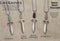 Small Classic European style gemstone handled dagger pendants